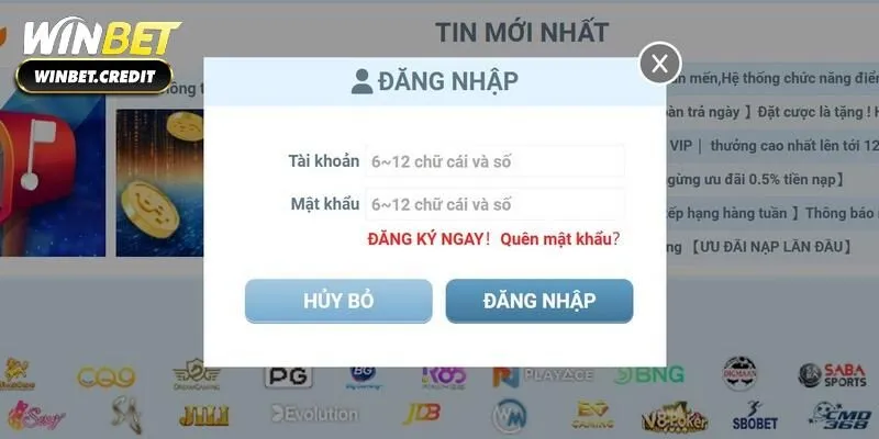 Quy trình truy cập tài khoản Winbet chi tiết