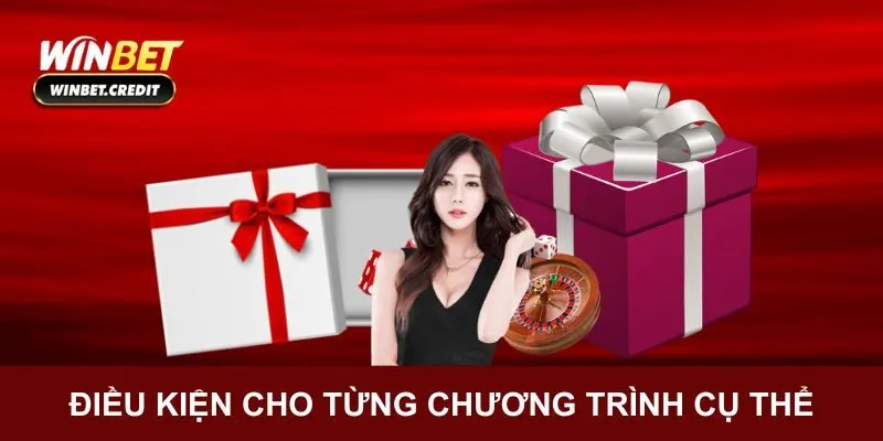 Điều kiện nhận khuyến mãi Winbet cho từng chương trình